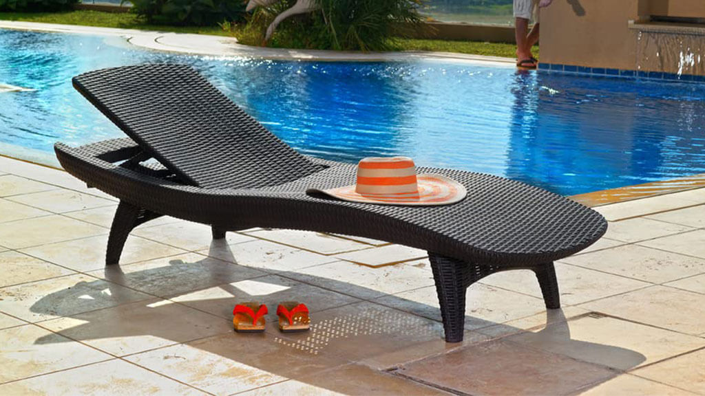 commander une chaise Longue Résine noir tunisie