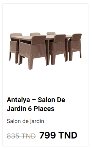 aménager une terrasse avec un salon de jardin 6 places dédié au repas