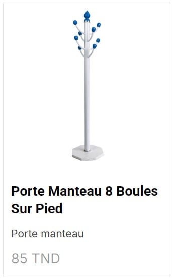 porte manteau sur pied pas cher en Tunisie