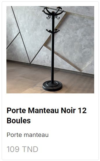 porte manteau sur pied noir