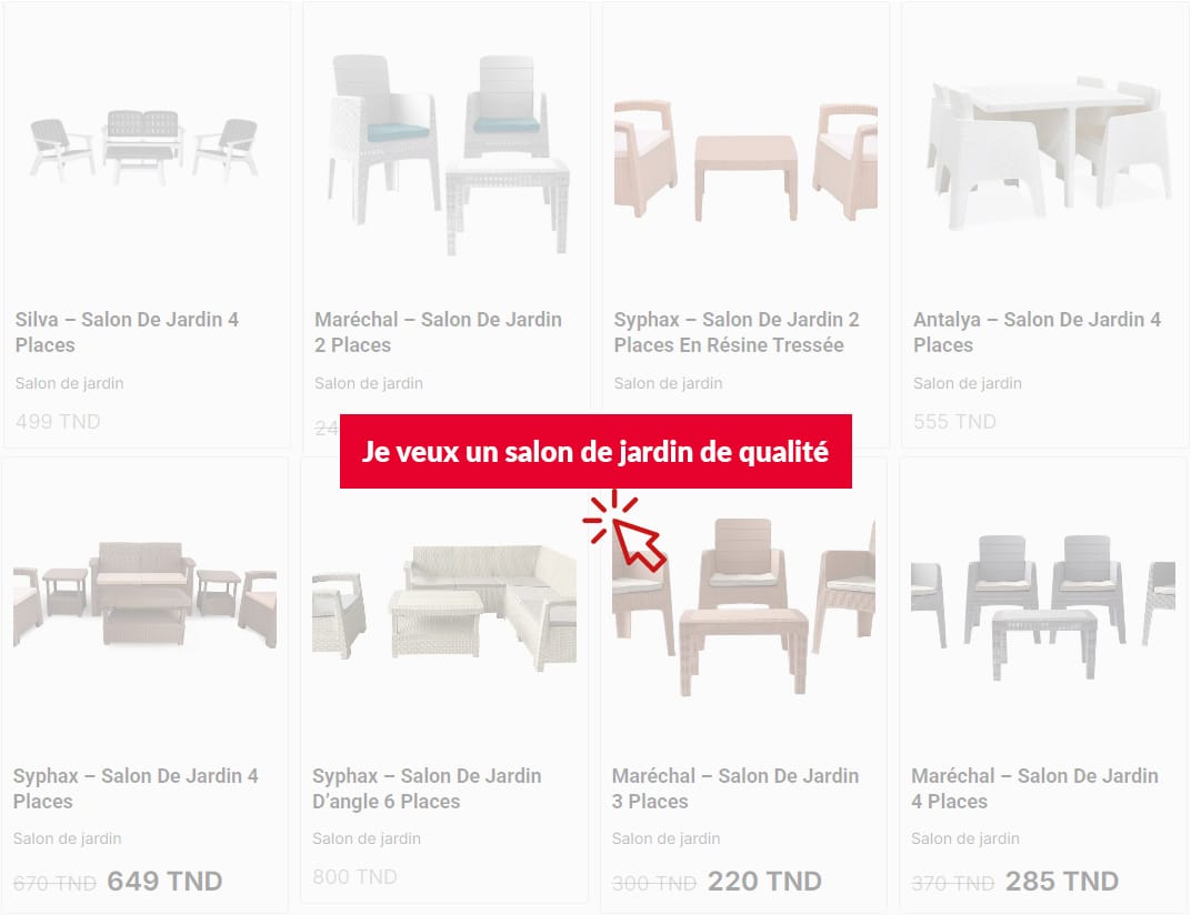 acheter salon de jardin résistant au soleil chez le marché du meuble